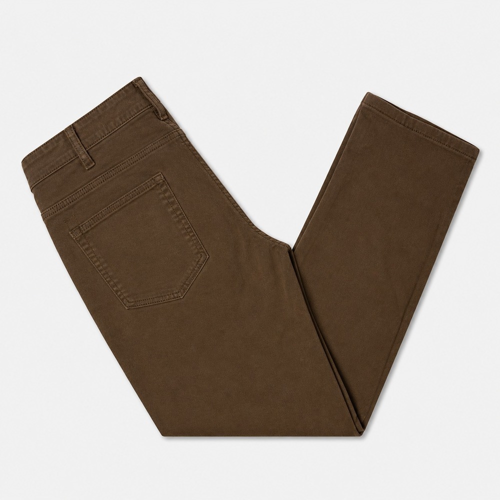 Jachs New York Mens 38x32 Brown Chino Pants Casual Stretch Straight